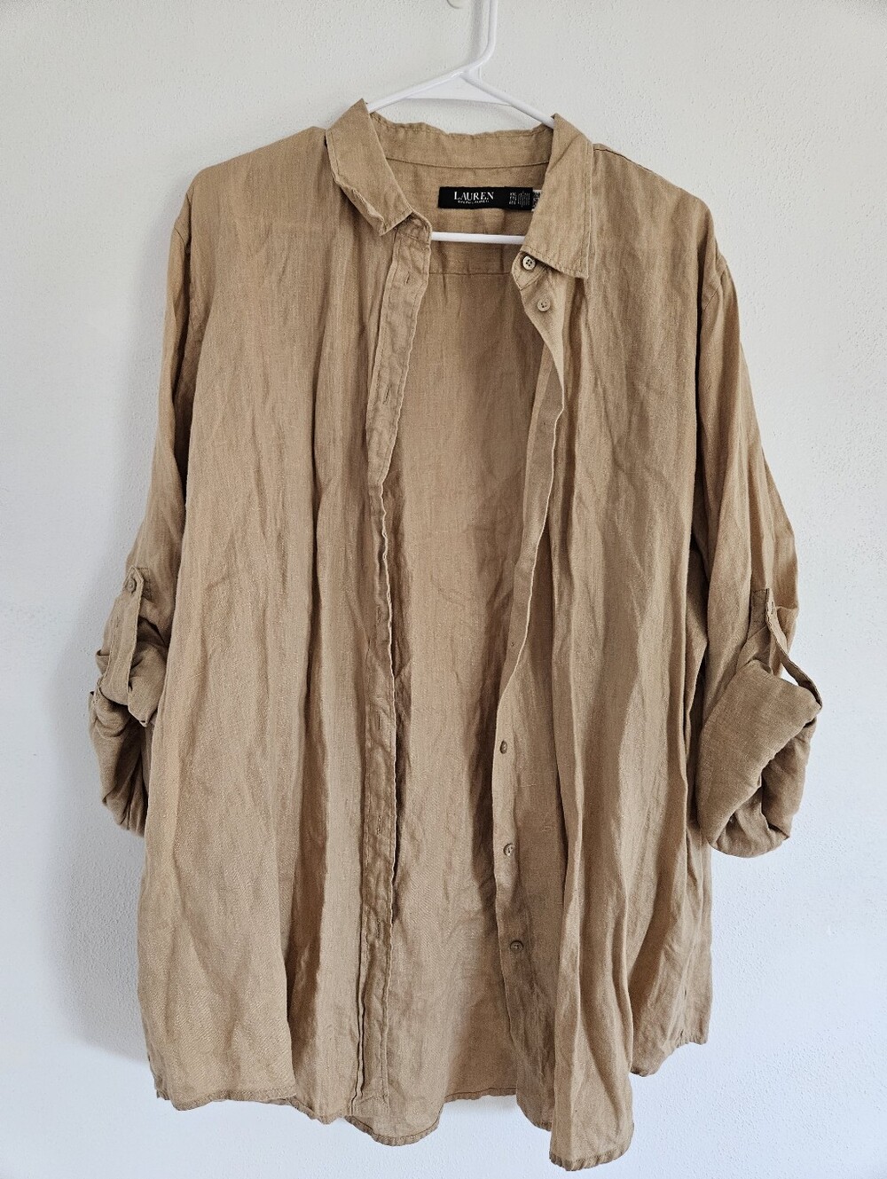 Ralph Lauren Black Label Lightweight Tan Linen Shirt